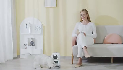 Alimentador automático para mascotas, fuente de bebida automática de 3,5 l, dosificador inteligente temporizado con aplicación WiFi.