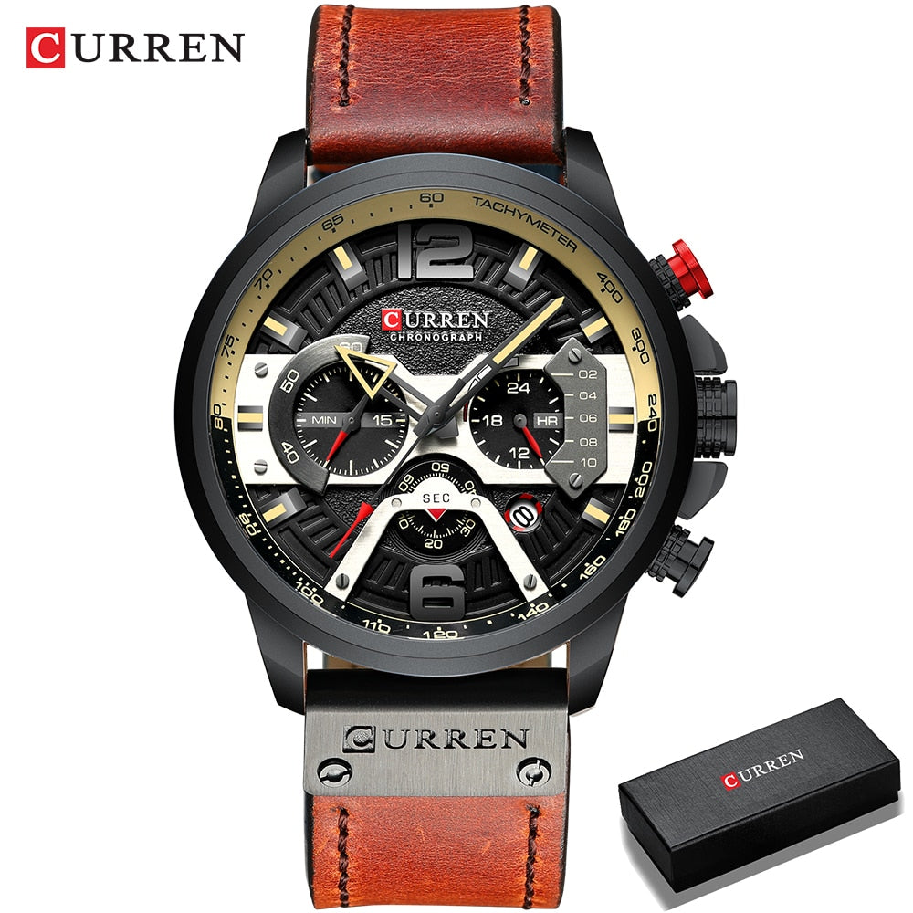 CURREN Relojes deportivos informales para hombre.