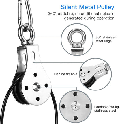 Sistema de polea de Cable para Fitness, máquina para hacer ejercicio en casa.