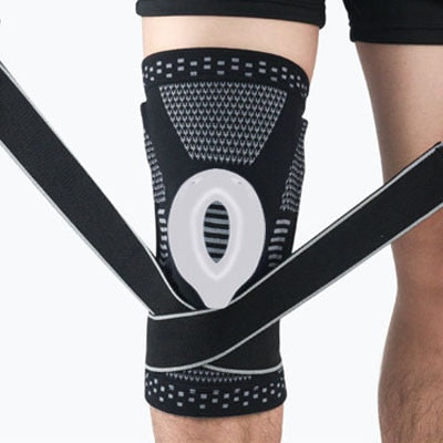 Rodillera protectora de silicona para deportes, rodilleras de compresión para correr, baloncesto, 1 pieza