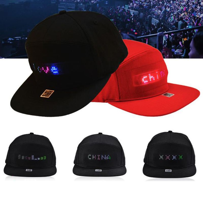 Gorra de béisbol Unisex Bluetooth LED teléfono móvil aplicación controlada.