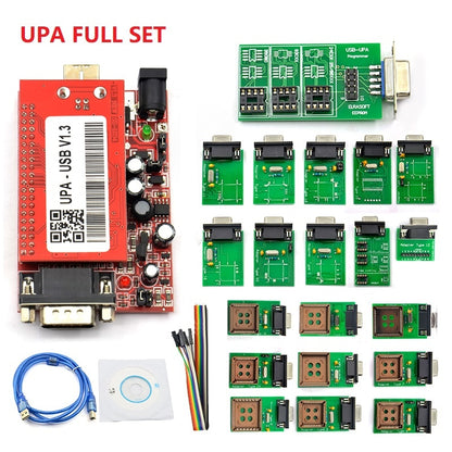 UPA Usb con 1,3 SN:050D5A5B, herramienta de diagnóstico, programador ECU con adaptador completo UPA