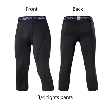 Pantalones de Compresión para Hombre, Mallas Elásticas de Lycra para Correr, Ciclismo, Baloncesto, Fútbol y Fitness