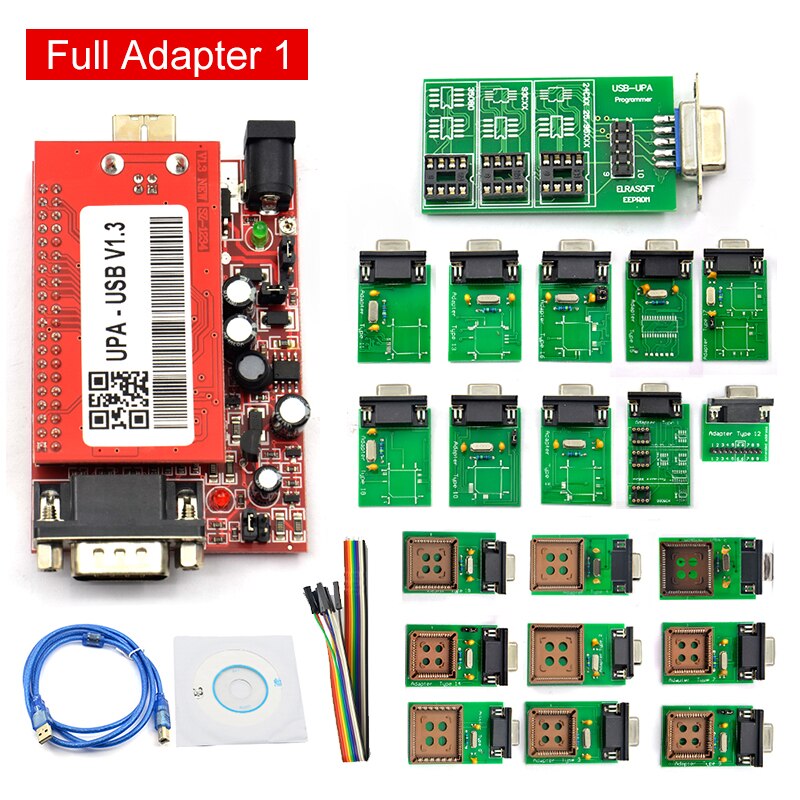 UPA Usb con 1,3 SN:050D5A5B, herramienta de diagnóstico, programador ECU con adaptador completo UPA