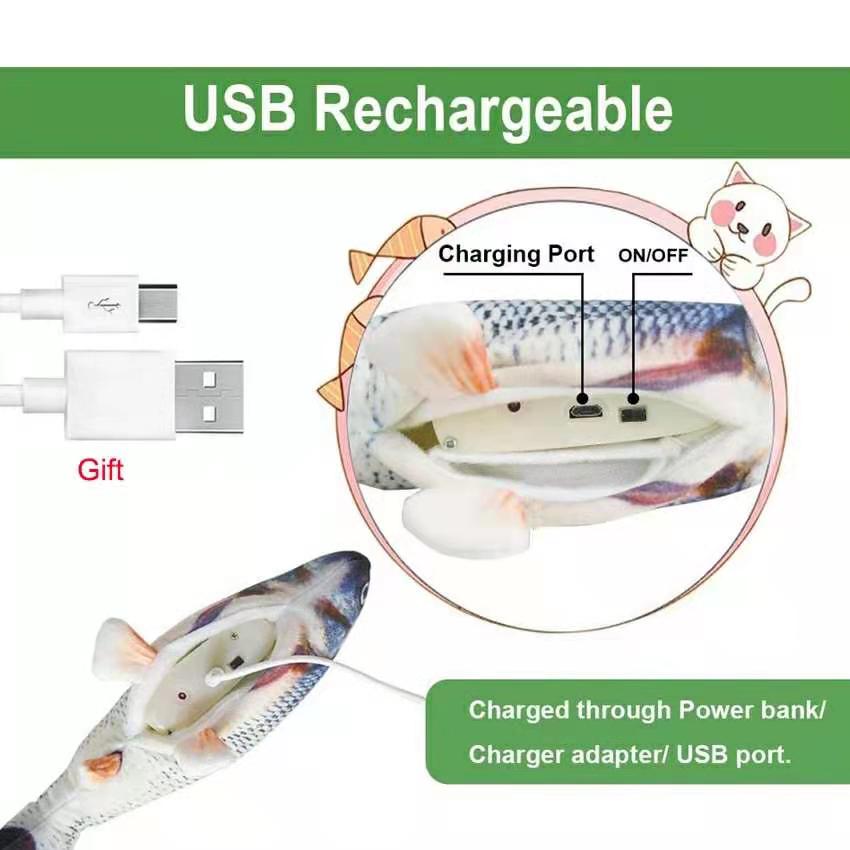 Juguete eléctrico interactivo con cargador USB para gatos, juguete para morder, suministros para mascotas