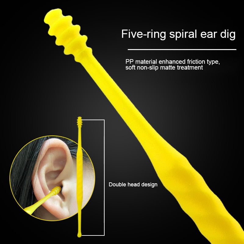 Set de acero inoxidable Earpick limpiador de oído cuchara oído cuidado de limpieza Herramienta de extracción de cera de los oídos.