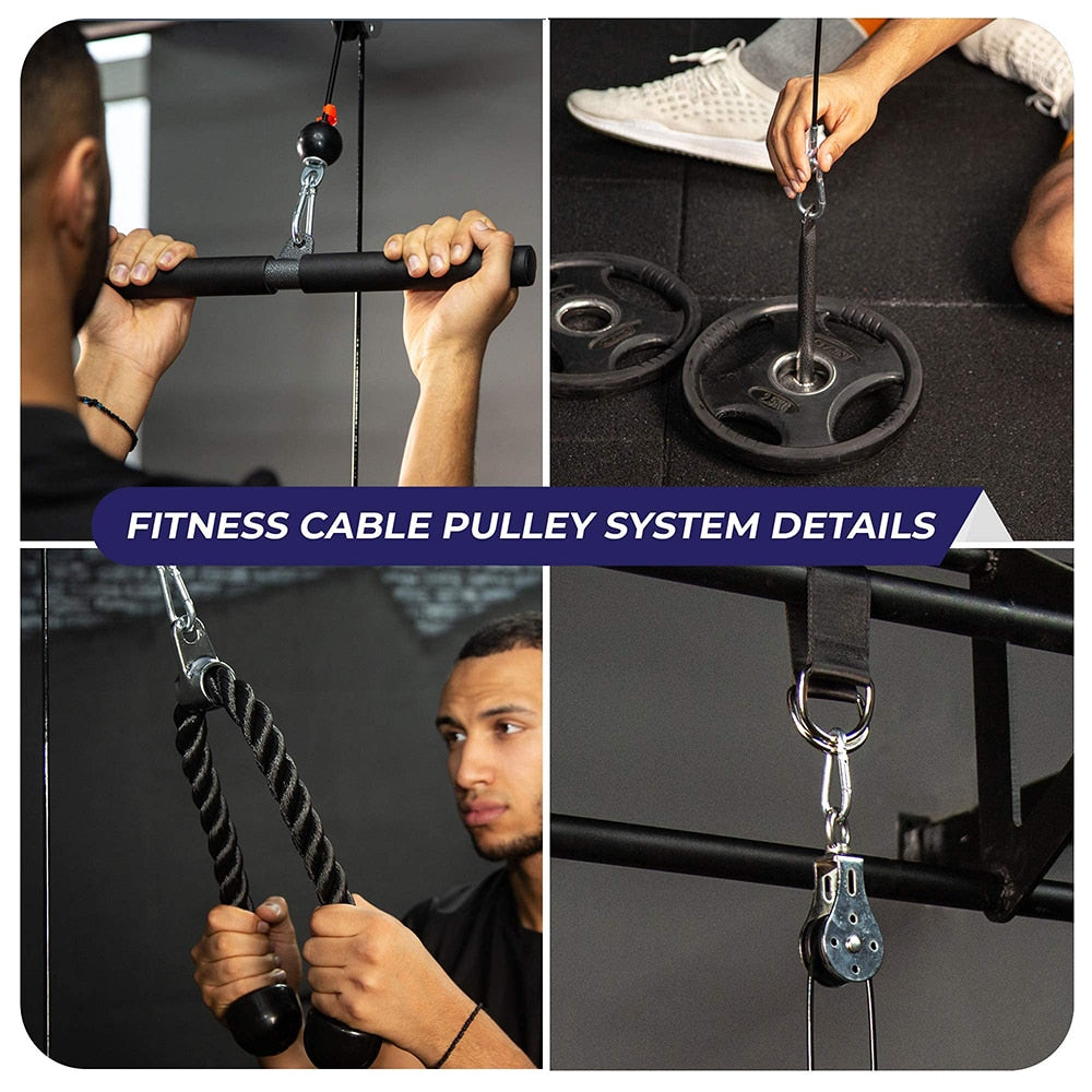 Sistema de polea de Cable para Fitness, máquina para hacer ejercicio en casa.