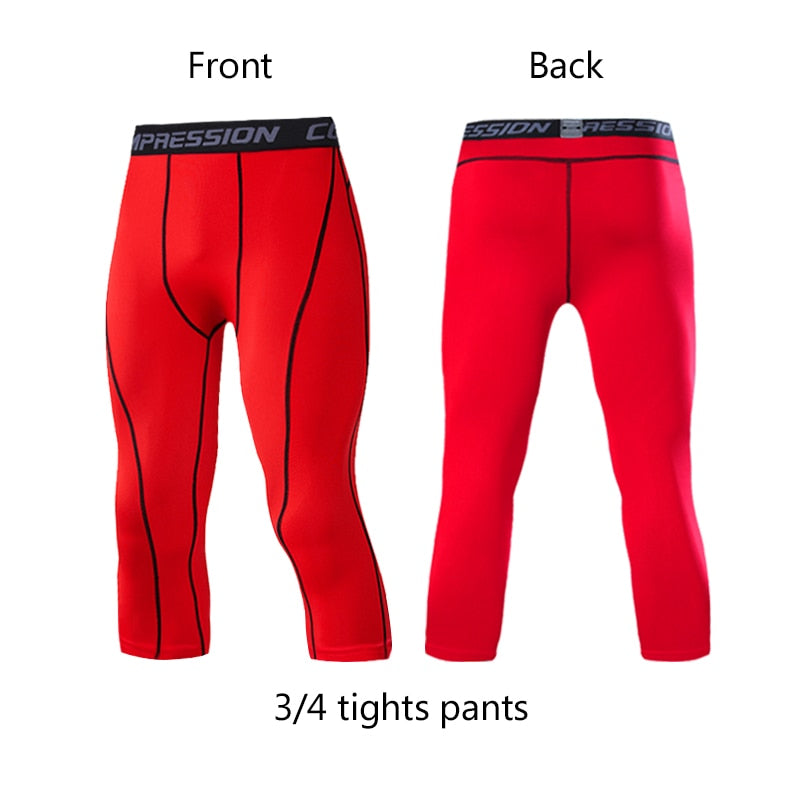 Pantalones de Compresión para Hombre, Mallas Elásticas de Lycra para Correr, Ciclismo, Baloncesto, Fútbol y Fitness