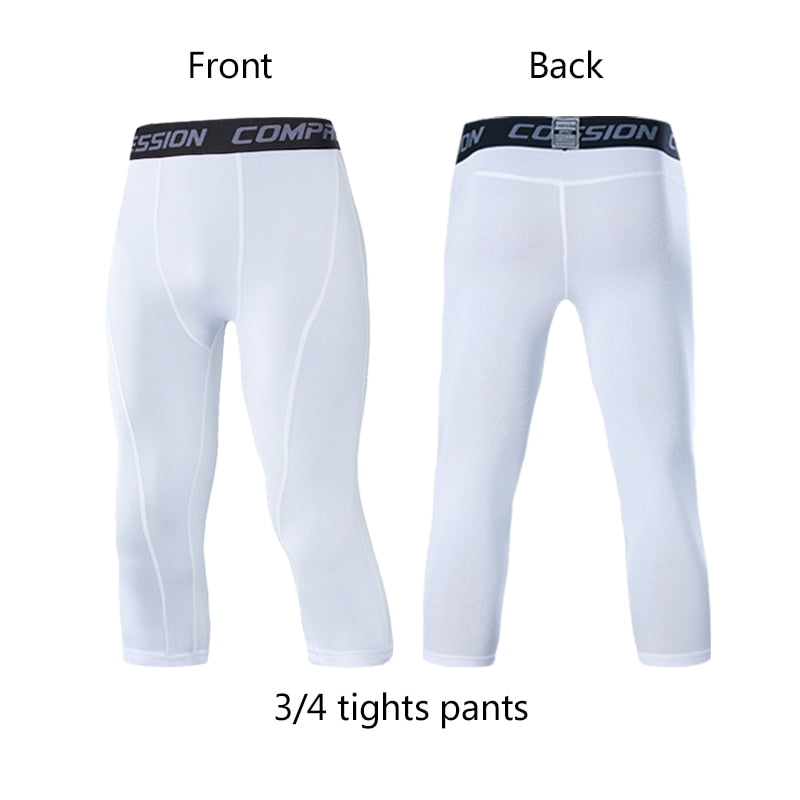 Pantalones de Compresión para Hombre, Mallas Elásticas de Lycra para Correr, Ciclismo, Baloncesto, Fútbol y Fitness