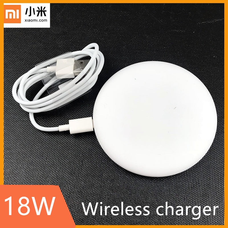 Xiaomi cargador inalámbrico Mi 11 12 Mix 4, cargador inalámbrico Qi Original de 18W, cable usb c para Mi 12 Ultra 10 9 Mix 3 2s P50 Mate 50 40