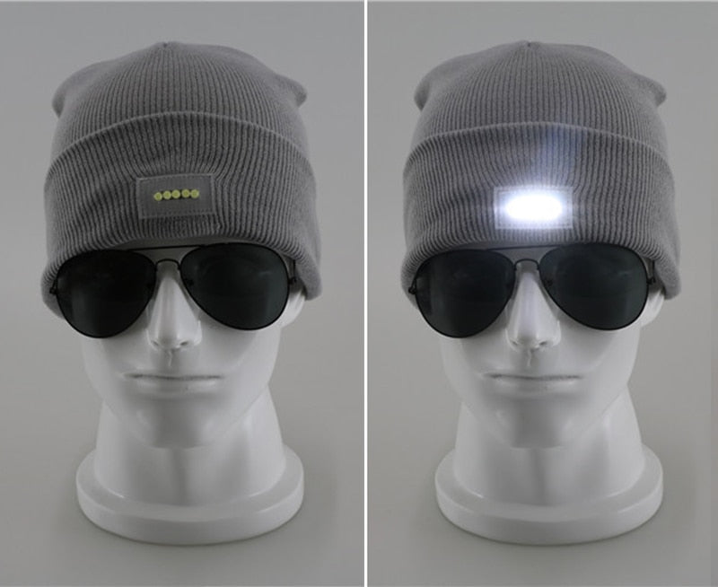 ¡A la venta! Gorro navideño de punto con luz LED para niños y adultos, gorro cálido iluminado, decoración navideña de Año Nuevo, 2023.