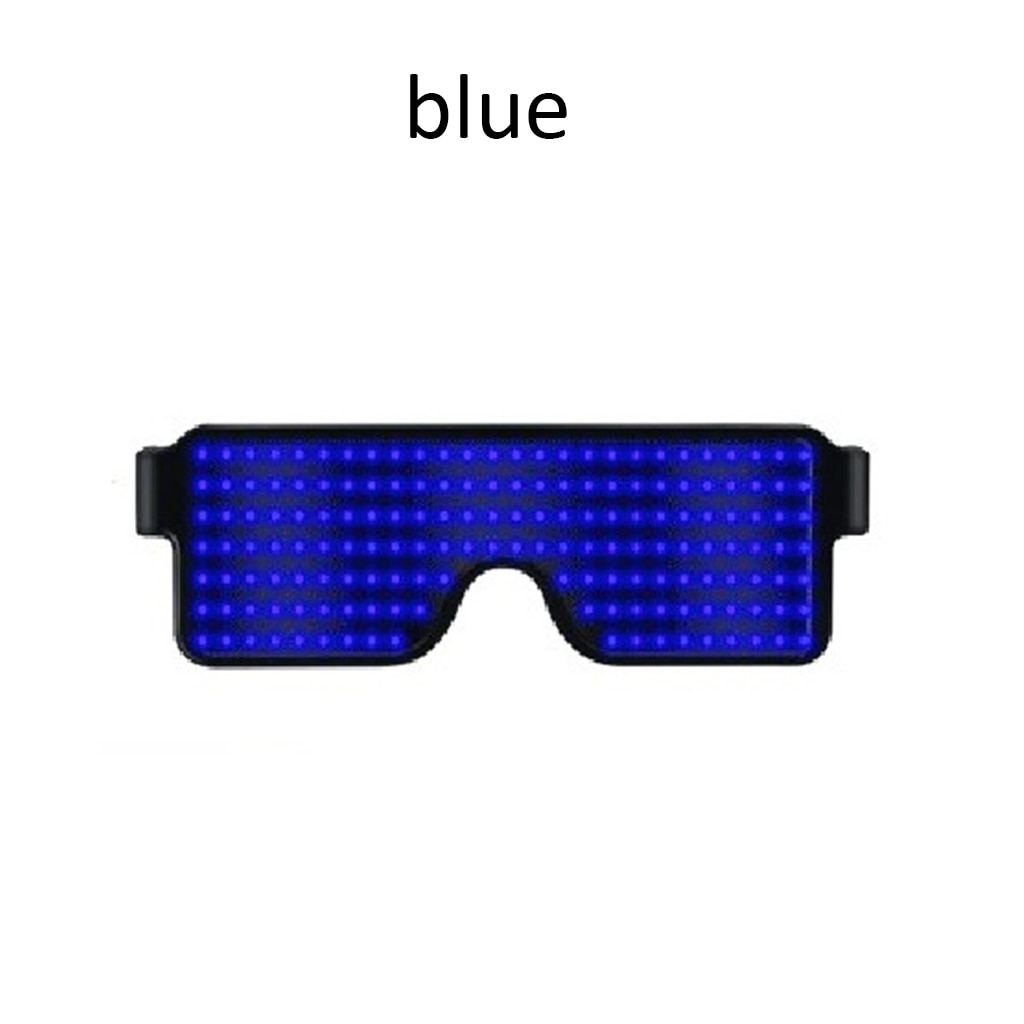 Gafas Led de neón para fiesta, luminosas con 11 modos de Flash rápido, carga USB.