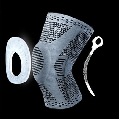 Rodillera protectora de silicona para deportes, rodilleras de compresión para correr, baloncesto, 1 pieza