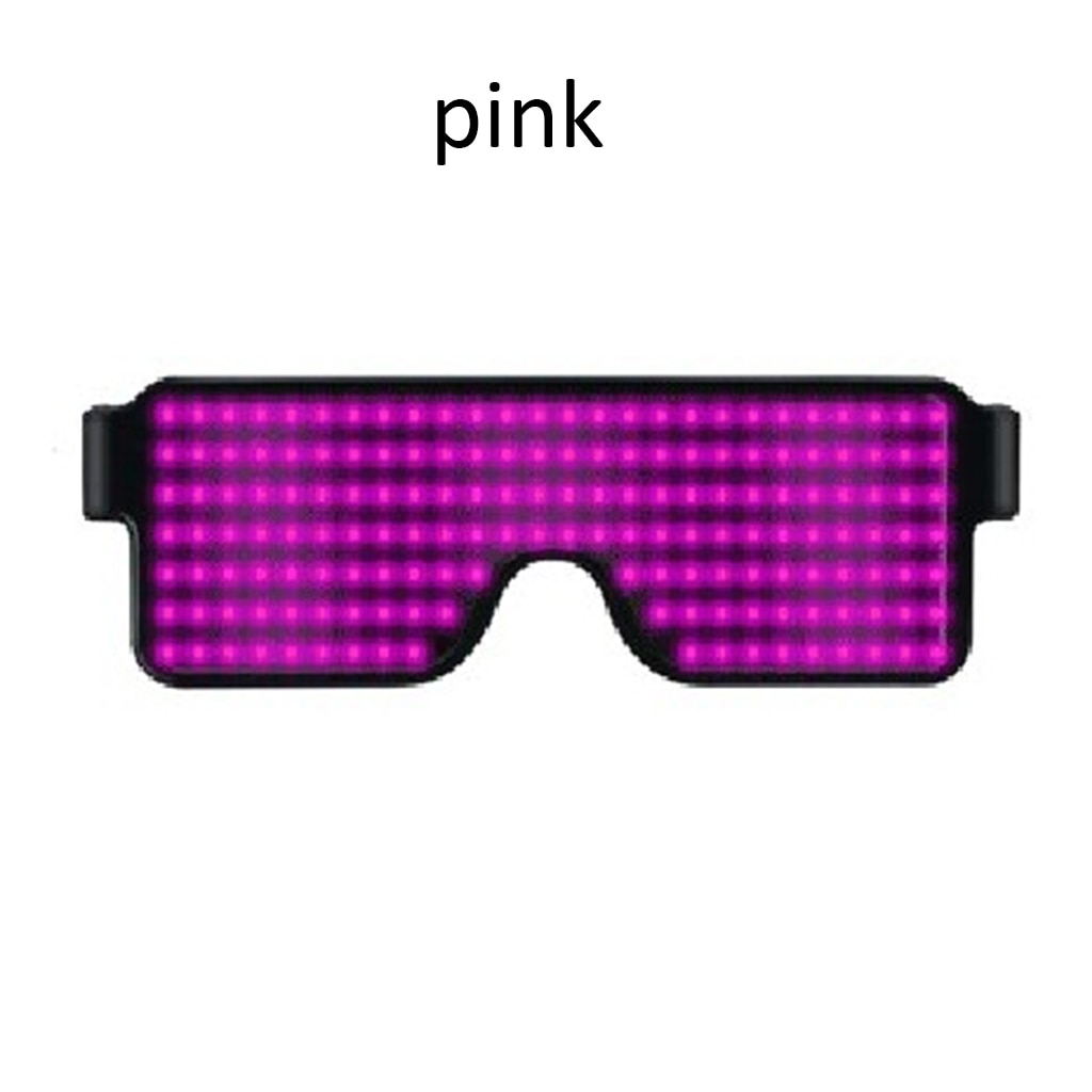 Gafas Led de neón para fiesta, luminosas con 11 modos de Flash rápido, carga USB.