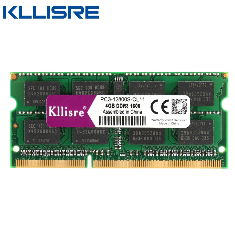 Kllisre-RAM para laptop, memoría sodimm para portátil, DDR3 DDR4 8GB 4GB 16GB, 1333 1600 2400 2666 2133 DDR3L 204pin