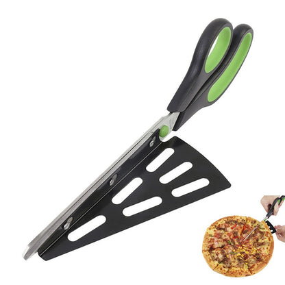 Cuchillo de acero inoxidable para cortar Pizza, tijeras para cortar Pizza.