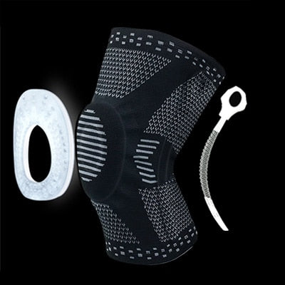 Rodillera protectora de silicona para deportes, rodilleras de compresión para correr, baloncesto, 1 pieza