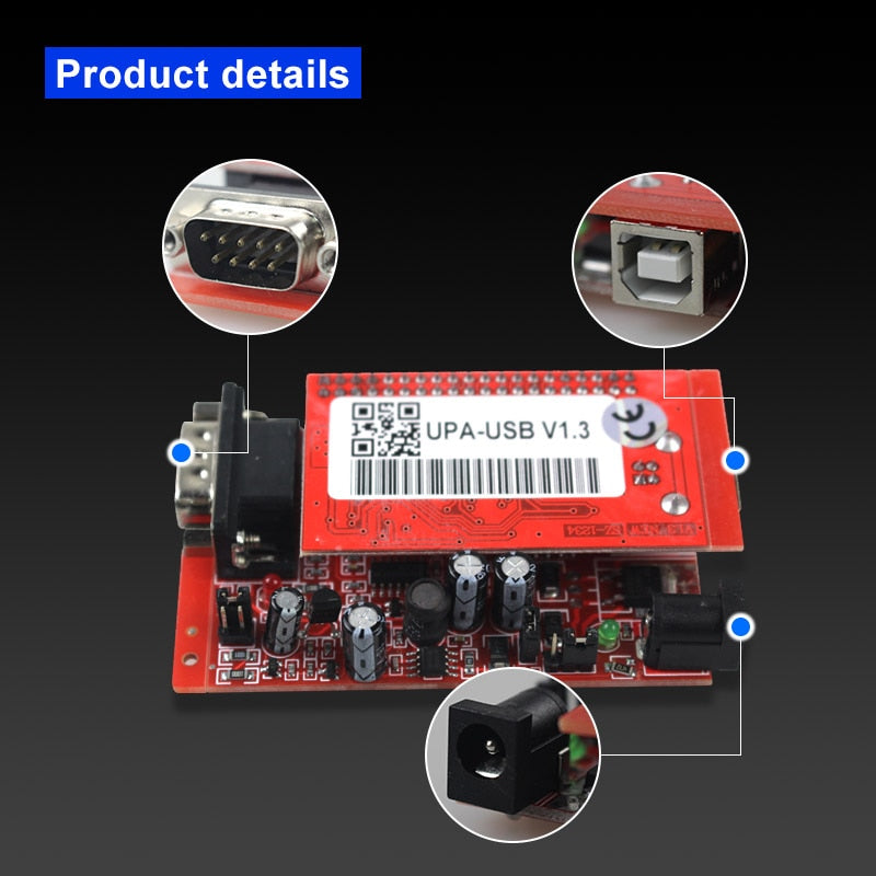 UPA Usb con 1,3 SN:050D5A5B, herramienta de diagnóstico, programador ECU con adaptador completo UPA