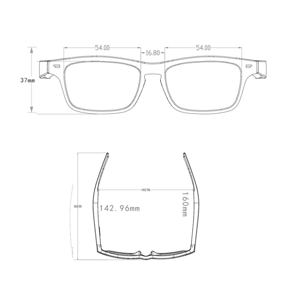 Gafas inteligentes inalámbricas compatibles con Bluetooth.