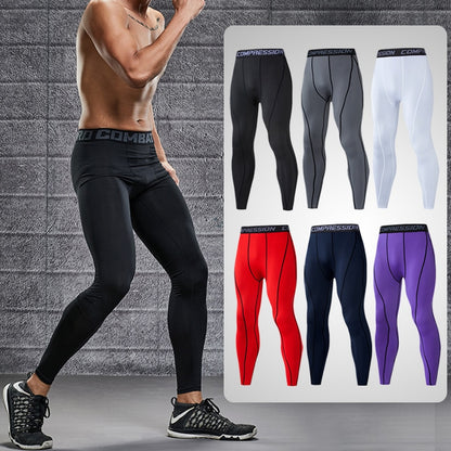 Pantalones de Compresión para Hombre, Mallas Elásticas de Lycra para Correr, Ciclismo, Baloncesto, Fútbol y Fitness