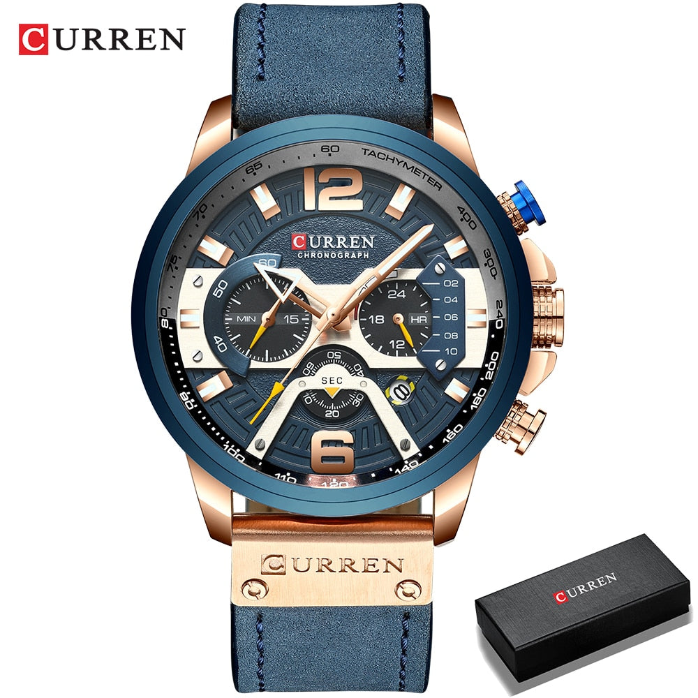 CURREN Relojes deportivos informales para hombre.