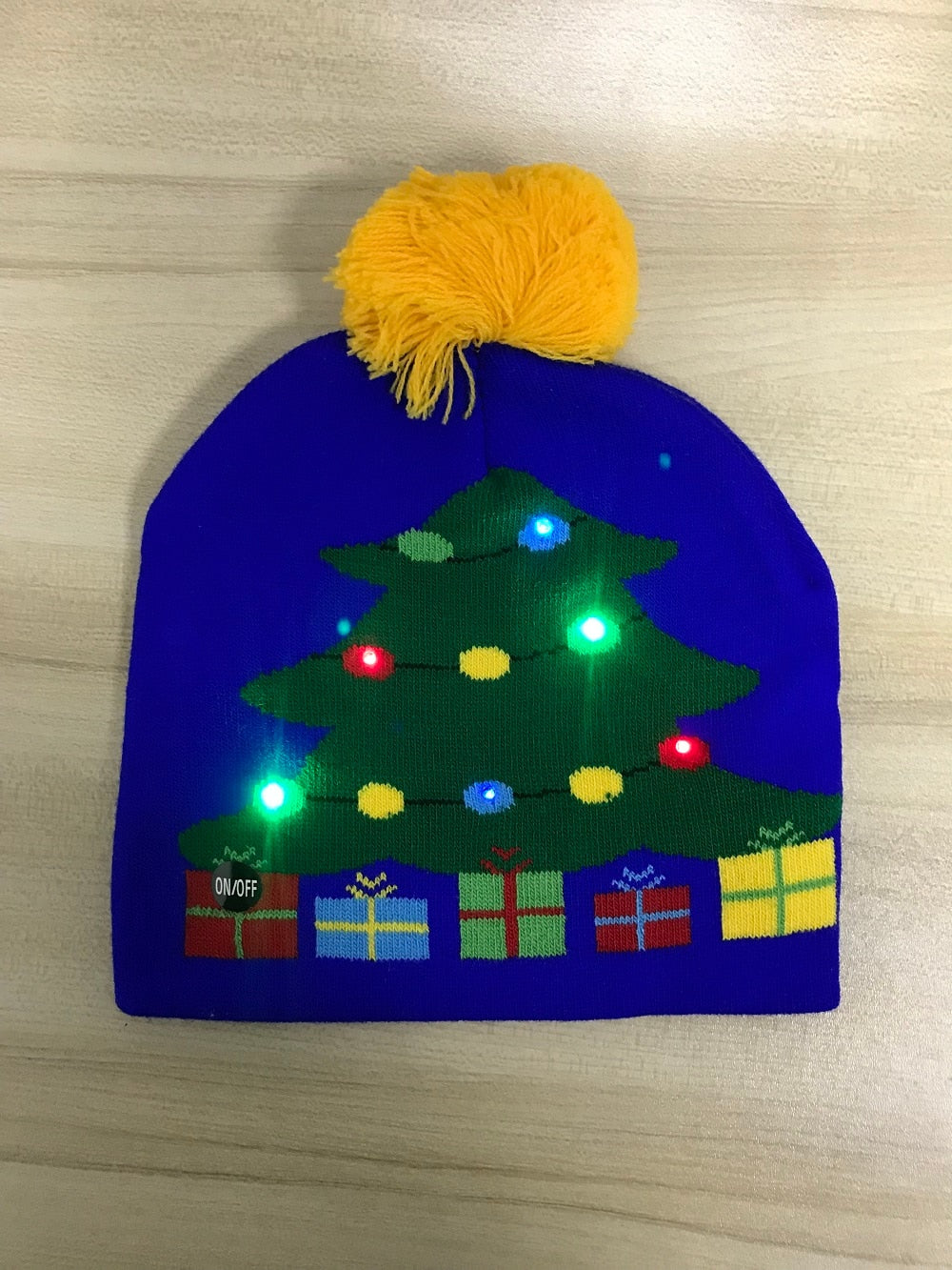 ¡A la venta! Gorro navideño de punto con luz LED para niños y adultos, gorro cálido iluminado, decoración navideña de Año Nuevo, 2023.