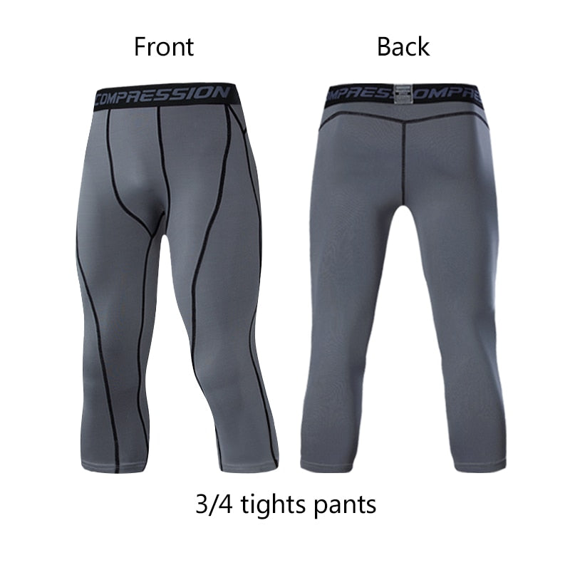 Pantalones de Compresión para Hombre, Mallas Elásticas de Lycra para Correr, Ciclismo, Baloncesto, Fútbol y Fitness