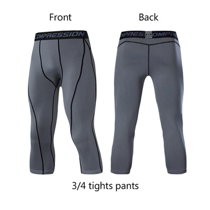 Pantalones de Compresión para Hombre, Mallas Elásticas de Lycra para Correr, Ciclismo, Baloncesto, Fútbol y Fitness