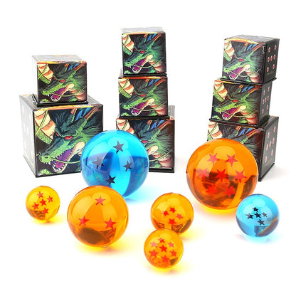 Bola de cristal de Dragon Ball para niños, modelo de esfera de resina de 7 estrellas, todos los tamaños, 3,5-7,6 Cm.