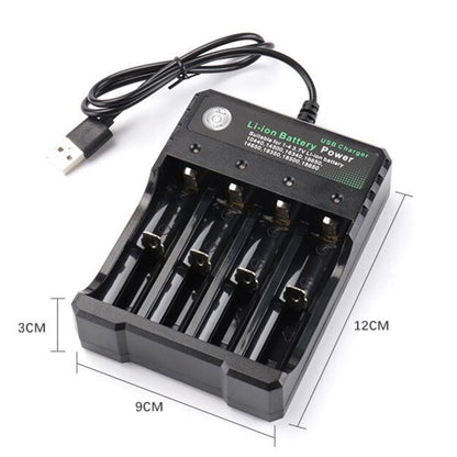 Cargador de batería de iones de litio, dispositivo electrónico portátil de carga independiente por USB, 4,2, 18650, 18650, 18500, 16340, 14500, 26650.