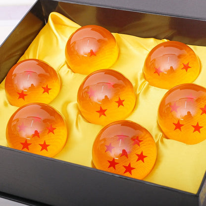 Bola de cristal de Dragon Ball para niños, modelo de esfera de resina de 7 estrellas, todos los tamaños, 3,5-7,6 Cm.