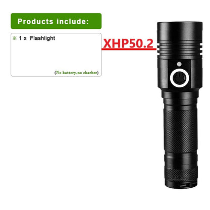 Super XHP120 Linterna Led más potente XHP90 Luz de antorcha de alta potencia recargable Usb.