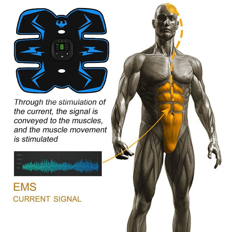 EMS inalámbrico Estimulador muscular entrenador inteligente abdominales