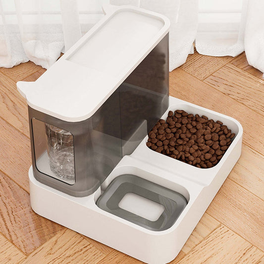 Alimentador automático de gran capacidad para gatos, dispensador de agua, separación húmeda y seca, contenedor de comida para perros, tazón de agua potable, suministros para mascotas.