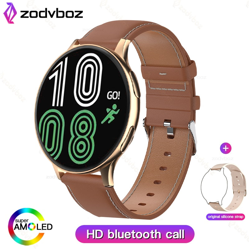 Zodvboz-reloj inteligente redondo para hombre y mujer, pulsera de Fitness con Bluetooth.