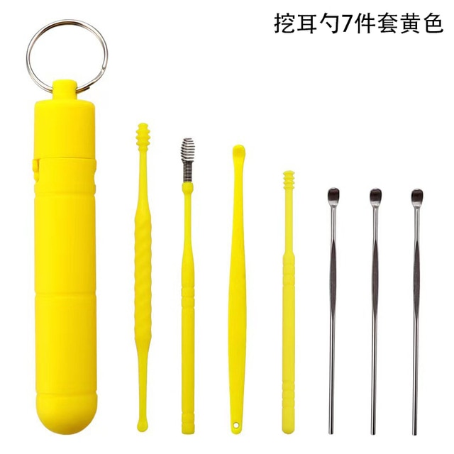 Set de acero inoxidable Earpick limpiador de oído cuchara oído cuidado de limpieza Herramienta de extracción de cera de los oídos.