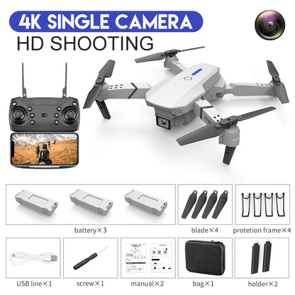 E88Pro-Dron 4K profesional con cámara HD gran angular de 2022 P.