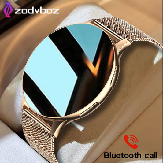 Zodvboz-reloj inteligente redondo para hombre y mujer, pulsera de Fitness con Bluetooth.