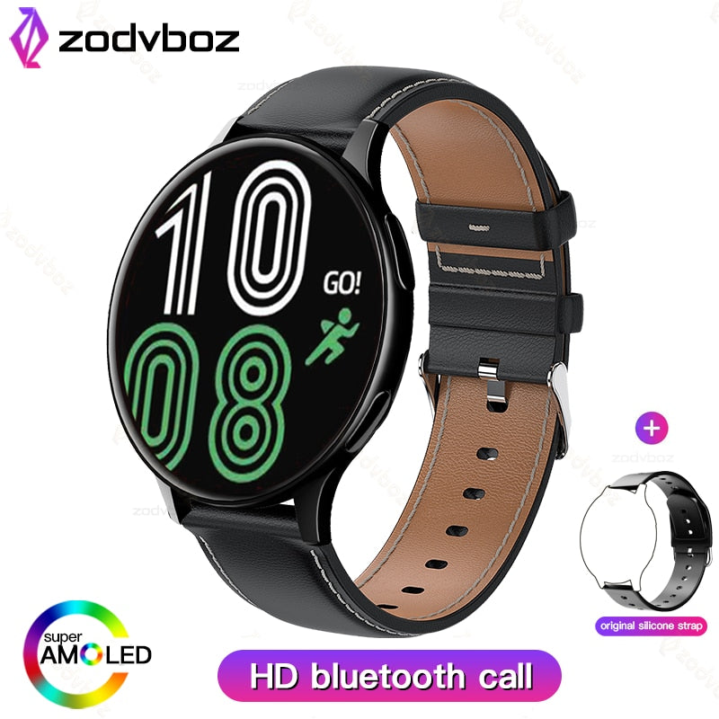 Zodvboz-reloj inteligente redondo para hombre y mujer, pulsera de Fitness con Bluetooth.