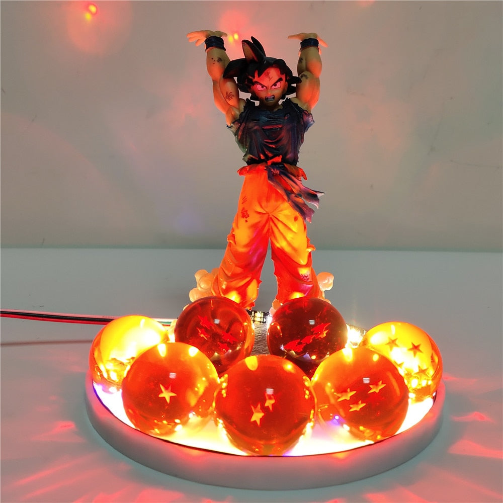 Figuras de acción de Dragon Ball, Son Goku, Broly, Super Saiyan, Vegeta Shenlong, modelo Visual Led, juguetes de PVC