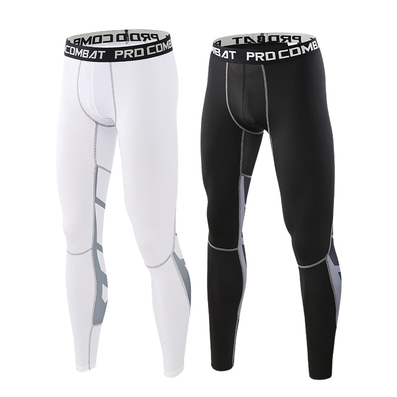 Pantalones de Compresión para Hombre, Mallas Elásticas de Lycra para Correr, Ciclismo, Baloncesto, Fútbol y Fitness