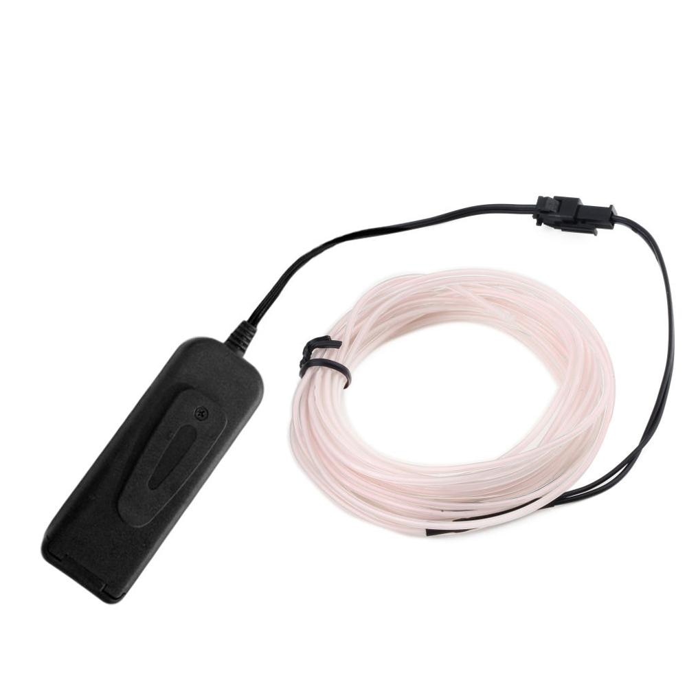 Cable de luces LED de neón, para decoración de Navidad, bailes, fiestas, disfraces, bricolaje, luces de autos, fiestas eléctronicas, de 1 m/3 m/5 m