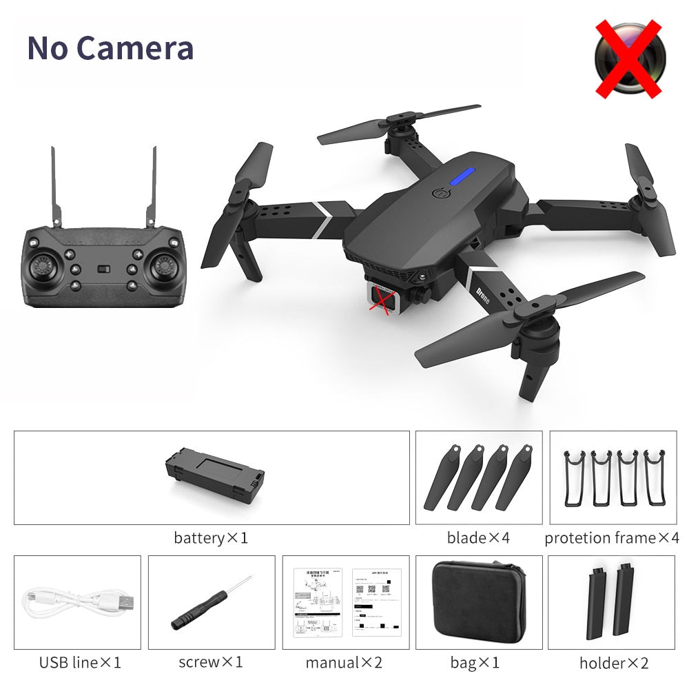 E88Pro-Dron 4K profesional con cámara HD gran angular de 2022 P.