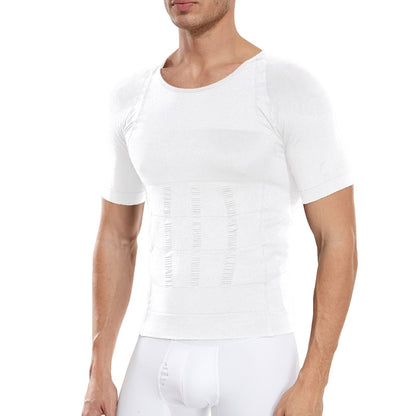 Moldeador de Cuerpo Adelgazante para hombre, camisa de compresión para ginecomastia, ropa moldeadora de vientre, Tops reductores de barriga, entrenador de cintura.