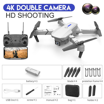 E88Pro-Dron 4K profesional con cámara HD gran angular de 2022 P.