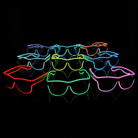 Gafas de neón luminosas, regalos de fiesta LED, suministros de ambiente nocturno de música, iluminación brillante, gafas de sol, decoración de fiesta, gafas Led