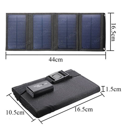 Panel Solar plegable para exteriores.