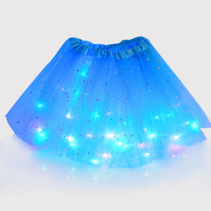 Falda tutú de princesa LED mágica y luminosa