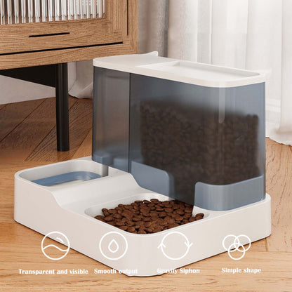 Alimentador automático de gran capacidad para gatos, dispensador de agua, separación húmeda y seca, contenedor de comida para perros, tazón de agua potable, suministros para mascotas.