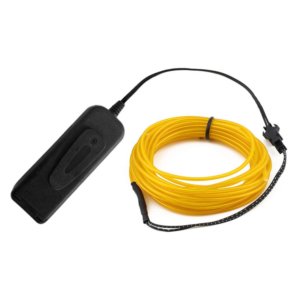 Cable de luces LED de neón, para decoración de Navidad, bailes, fiestas, disfraces, bricolaje, luces de autos, fiestas eléctronicas, de 1 m/3 m/5 m